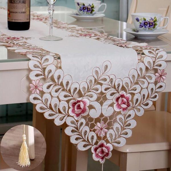 new embroidered table runner polyester floral hollow lace microwave oven table covers home wedding party decoration1
new embroidered table runner polyester floral hollow lace microwave oven table covers home wedding party decoration1