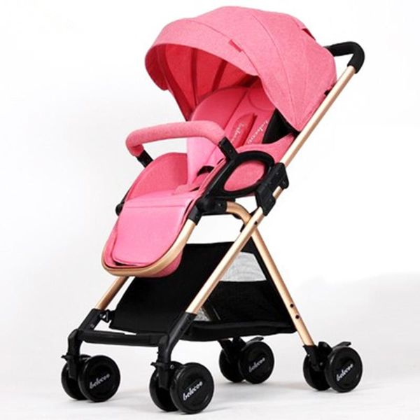High Landscape Baby Stroller One-handed Retractable Two-way Light Seat Reclining -absorbing Folding Travel Stroller