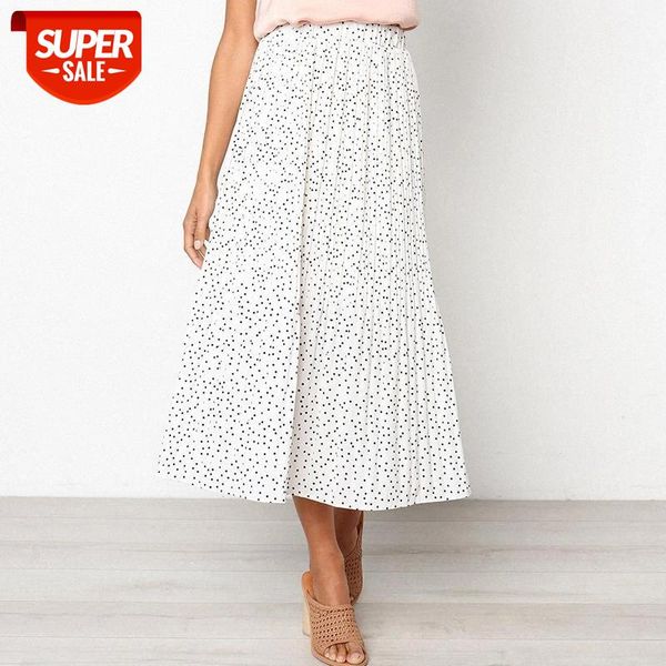 2020 summer women midi skirt high elastics waist polka dots long skirt a line high waist bohemian beach wear pleated skirts #tl8u, White;black
2020 summer women midi skirt high elastics waist polka dots long skirt a line high waist bohemian beach wear pleated skirts #tl8u, White;black