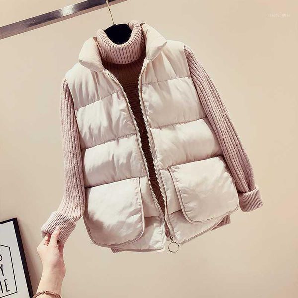 winter vest cotton coat outwear thick keep warm vest coat turn-down collar solid jacket women's clothing fashion 20201, Black;white
winter vest cotton coat outwear thick keep warm vest coat turn-down collar solid jacket women's clothing fashion 20201, Black;white
