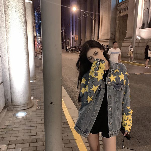 autumn 2021 new light blue denim jacket stars woman luxury designer clothes kpop style 236i flku, Black;brown
autumn 2021 new light blue denim jacket stars woman luxury designer clothes kpop style 236i flku, Black;brown
