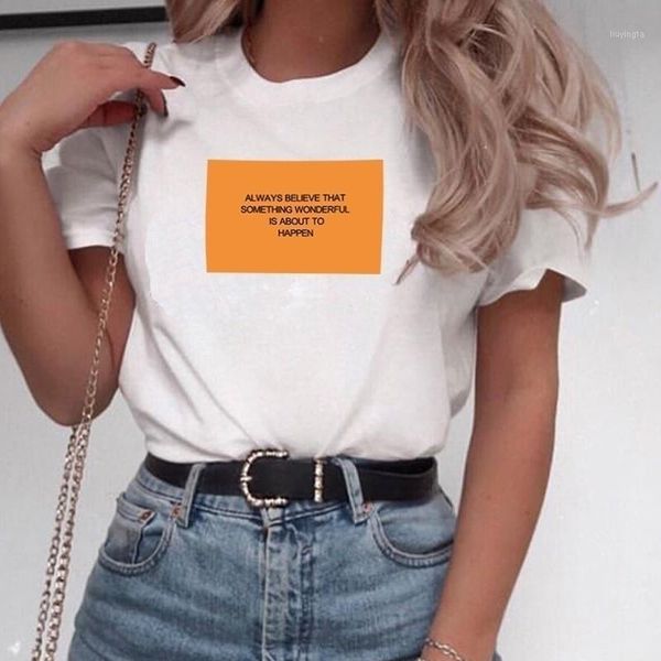 sunfiz yf always believe that something wonderful is about to happen women inspirational quotes t-shirt tumblr graphic tee1, White
sunfiz yf always believe that something wonderful is about to happen women inspirational quotes t-shirt tumblr graphic tee1, White
