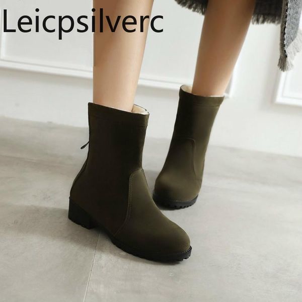 boots women's autumn and winter fashion the round head zipper low-heeled middle tube shoes plus size 34-46 3cm high, Black
boots women's autumn and winter fashion the round head zipper low-heeled middle tube shoes plus size 34-46 3cm high, Black