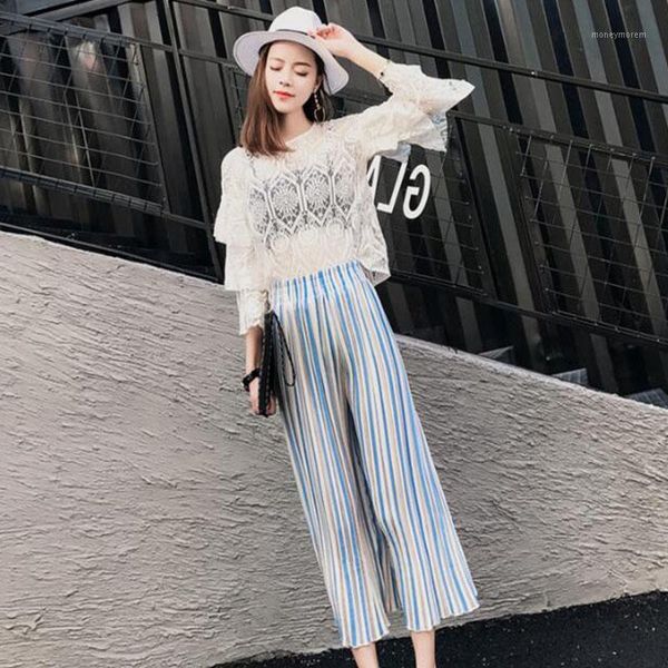 2020 new vertical stripes loose and thin wild lady nine-point pants summer breathable trousers women1, Black;white
2020 new vertical stripes loose and thin wild lady nine-point pants summer breathable trousers women1, Black;white