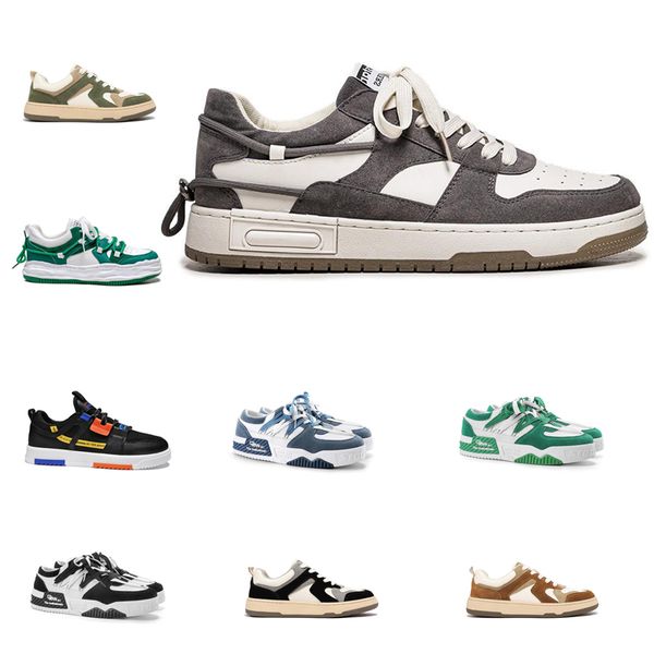 men casual shoes fashion comfortable misty gray oyster white olive green sandy beige mens designer sneakers size39-44, Black
men casual shoes fashion comfortable misty gray oyster white olive green sandy beige mens designer sneakers size39-44, Black