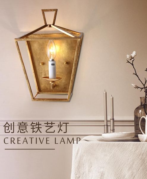 american country wall lamp living room iron art retro gold leaf garden balcony warm creative aisle wall lamp 
american country wall lamp living room iron art retro gold leaf garden balcony warm creative aisle wall lamp