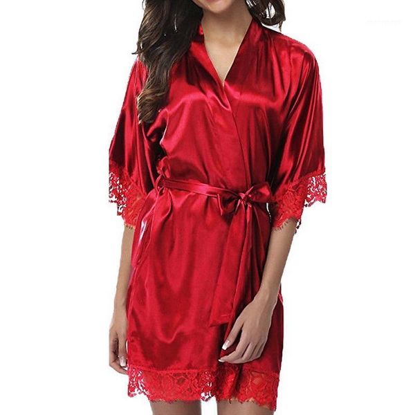 women's sleepwear 2021 women nightdress lace lingerie dress robe nightie gown bathrobe kimono satin robes1, Black;red
women's sleepwear 2021 women nightdress lace lingerie dress robe nightie gown bathrobe kimono satin robes1, Black;red