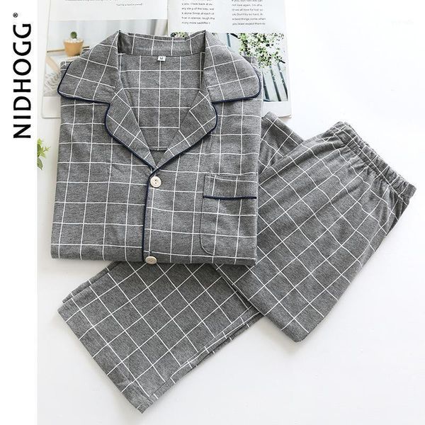 men's long sleeve pajamas autumn cotton plaid printing men nightwear plus size knitting sleep elastic waist 2 piece set1, Black;brown
men's long sleeve pajamas autumn cotton plaid printing men nightwear plus size knitting sleep elastic waist 2 piece set1, Black;brown