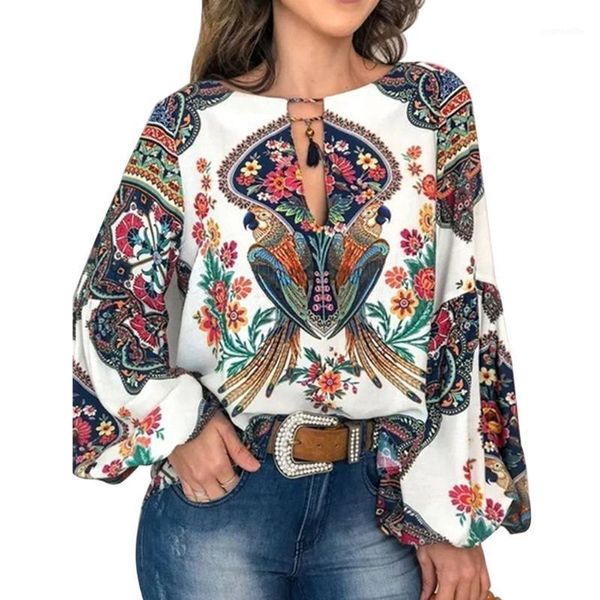 outdoor fashion ladies crew neck soft shopping spring women shirts casual ethnic style floral printed lantern sleeve loose daily1, White
outdoor fashion ladies crew neck soft shopping spring women shirts casual ethnic style floral printed lantern sleeve loose daily1, White