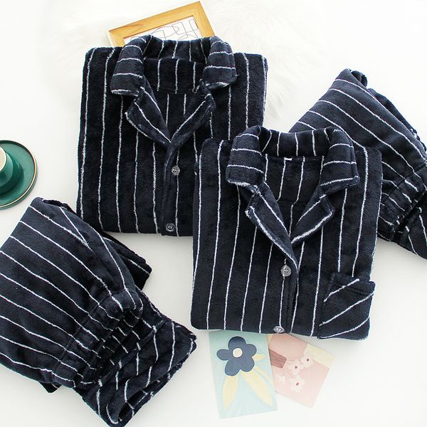 keep wear flannel couple together women simple japanese striped long winter sleeve pajamas yxxd, Black;brown
keep wear flannel couple together women simple japanese striped long winter sleeve pajamas yxxd, Black;brown