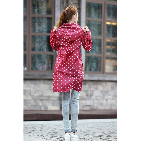 good quality waterproof raincoat women dot fashion long ladies raincoat hooded zipper with packable handbag poncho coat bbyytu
good quality waterproof raincoat women dot fashion long ladies raincoat hooded zipper with packable handbag poncho coat bbyytu
