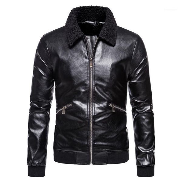 men's fur & faux 2021 winter jacket men men's solid-color lapel zipper pocket slim motorcycle long sleeve leather jacket1, Black
men's fur & faux 2021 winter jacket men men's solid-color lapel zipper pocket slim motorcycle long sleeve leather jacket1, Black