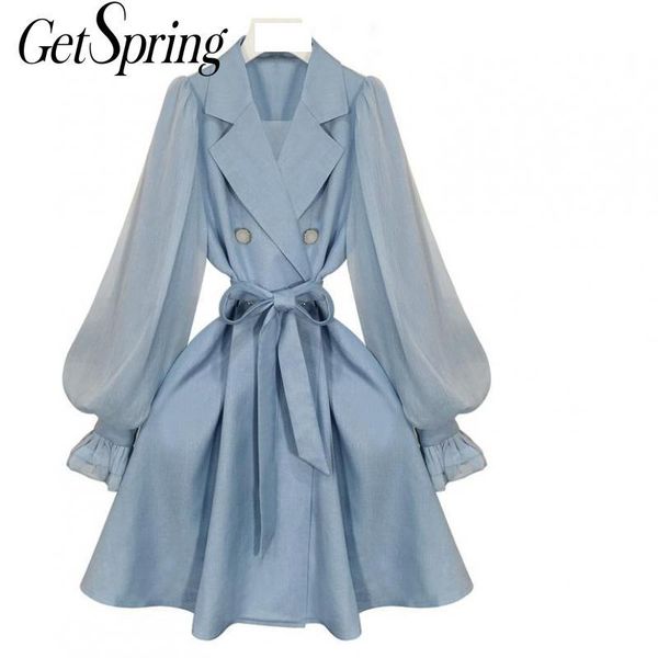 getspring women trench coat lantern sleeve bandage vintage long trench coat blue vintage fashion coats 2020 new women clothes 1031, Tan;black
getspring women trench coat lantern sleeve bandage vintage long trench coat blue vintage fashion coats 2020 new women clothes 1031, Tan;black