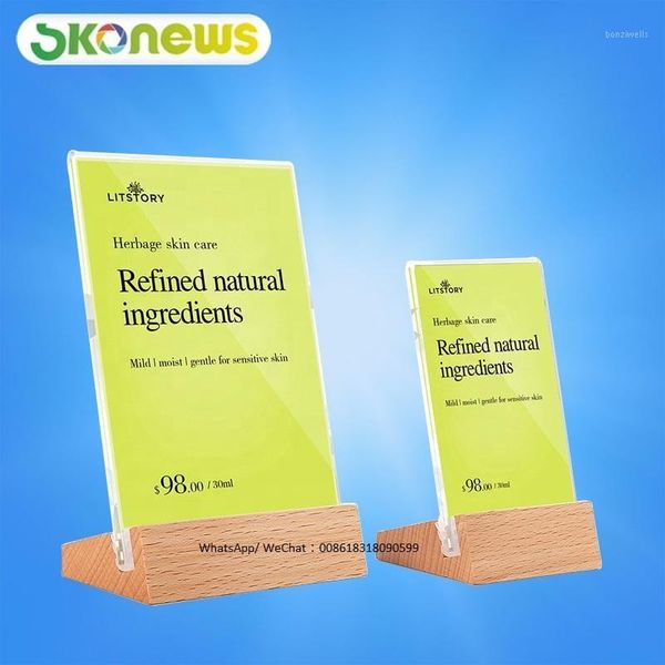 5 x table menu acrylic card double-sided t-shaped wooden holder restaurant restaurant milk menu poster acrylic display stand1
5 x table menu acrylic card double-sided t-shaped wooden holder restaurant restaurant milk menu poster acrylic display stand1