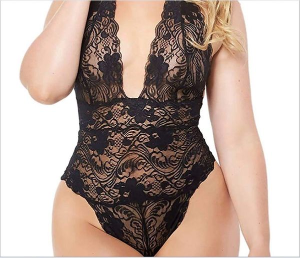 europe and the united states foreign trade underwear large size hanging neck body lace lingerie, Red;black
europe and the united states foreign trade underwear large size hanging neck body lace lingerie, Red;black