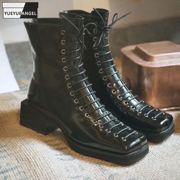 boots gothic vintage square toe motorcycle women personality black cross-tied heel ankle designer fashion shoes
boots gothic vintage square toe motorcycle women personality black cross-tied heel ankle designer fashion shoes