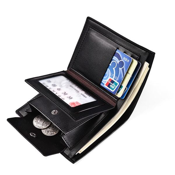 wallets men's wallet pu short korean version multi-card buckle coin purse tri-fold leather for men, Red;black
wallets men's wallet pu short korean version multi-card buckle coin purse tri-fold leather for men, Red;black