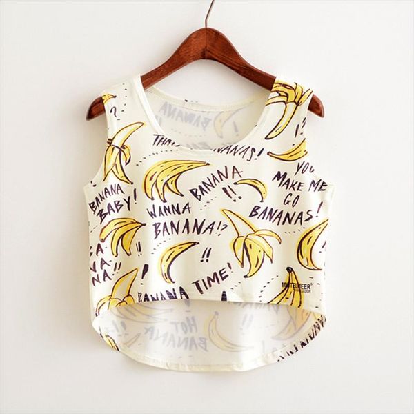 new arrival summer for women 2021 women cropped tees banana print summer dress sleeveless crop t shirt, White
new arrival summer for women 2021 women cropped tees banana print summer dress sleeveless crop t shirt, White