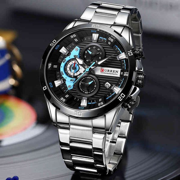 curren men's fashion waterproof sport quartz chronograph wristwatch luxury stainless steel clock with luminous relogio masculino, Slivery;brown
curren men's fashion waterproof sport quartz chronograph wristwatch luxury stainless steel clock with luminous relogio masculino, Slivery;brown