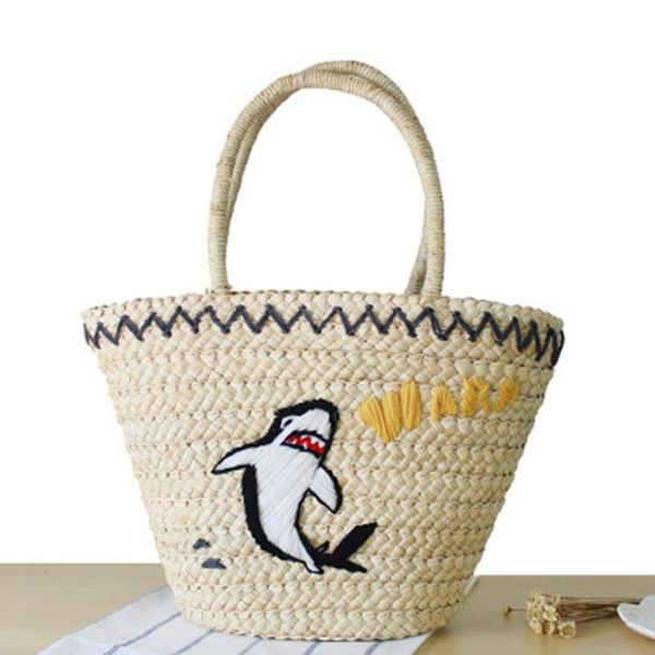 the new college wind hand embroidered shoulder grass bag fashion beach bag woven travel holiday handbags
the new college wind hand embroidered shoulder grass bag fashion beach bag woven travel holiday handbags