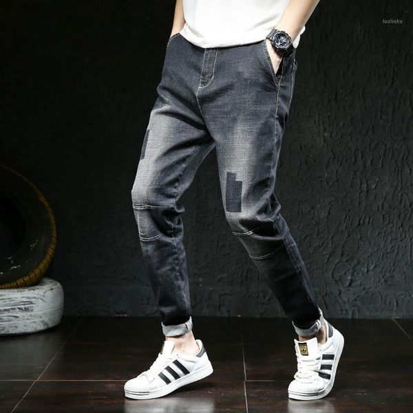 fashion loose plus size mens jeans brand solid hole denim pants casual ankle length jean hombre1, Blue
fashion loose plus size mens jeans brand solid hole denim pants casual ankle length jean hombre1, Blue