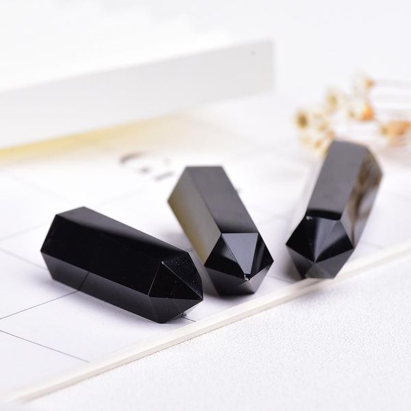 4-7cm 1pc natural black crystal point hexagonal obsidian crystal column mineral ornament magic repair home de jllnba
4-7cm 1pc natural black crystal point hexagonal obsidian crystal column mineral ornament magic repair home de jllnba