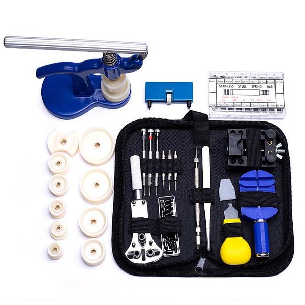 406pcs watch tools watch opener remover spring bar repair pry screwdriver clock hand repair tool kit watchmaker tools