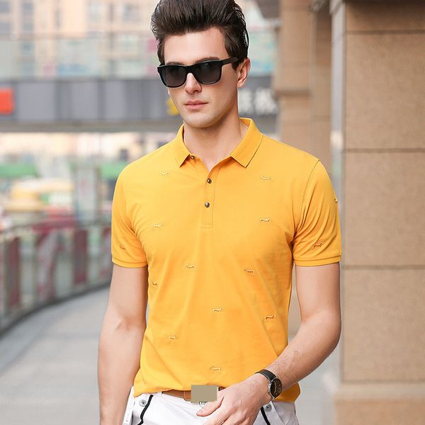 brand summer men's t-shirt turn-collar short sleeve for male youth leisure tshirt kg-378, White;black
brand summer men's t-shirt turn-collar short sleeve for male youth leisure tshirt kg-378, White;black