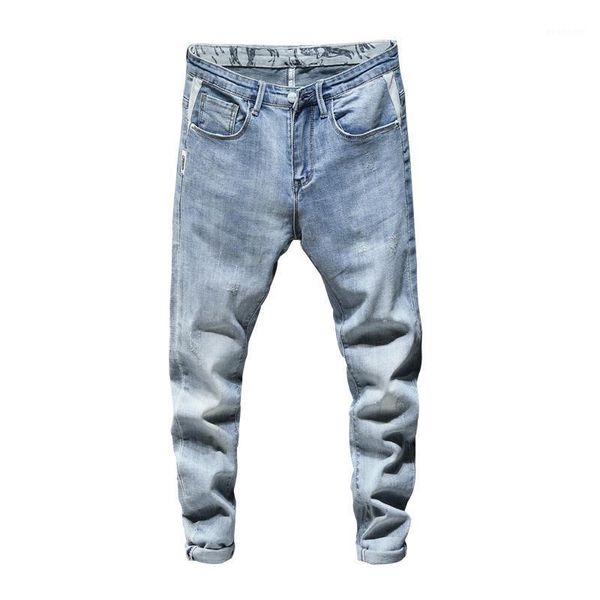 light sky blue stretch denim pants slim fit men casual cotton pencil pants motorcycle casual slim denim jeans a3031
light sky blue stretch denim pants slim fit men casual cotton pencil pants motorcycle casual slim denim jeans a3031