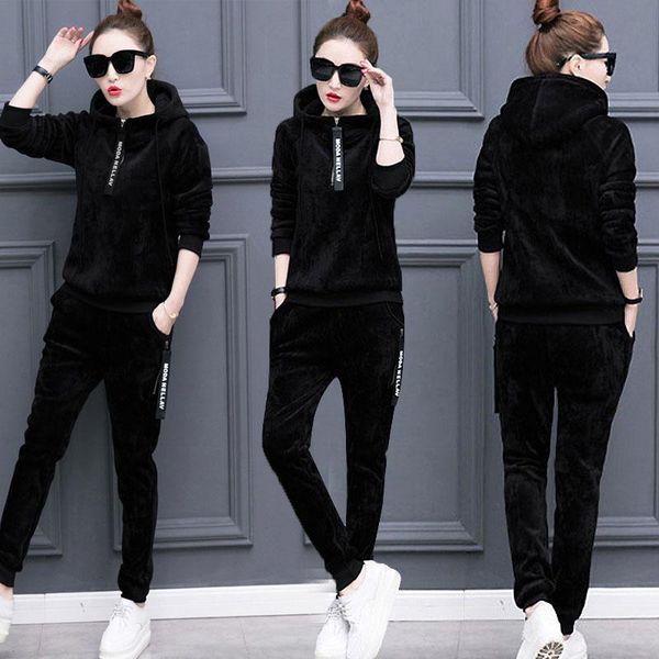 зимний толстый бархат женщины tracksuit спортивная теплая толстовка бег бег outfit повседневный спортивный набор спортивный костюм блуза + б, Black;blue
зимний толстый бархат женщины tracksuit спортивная теплая толстовка бег бег outfit повседневный спортивный набор спортивный костюм блуза + б, Black;blue