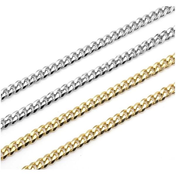 necklace cuban link chain stainless steel 18k gold plated tone punk jewelry bracelet necklace(3 5 7mm24") v1gqz, Silver
necklace cuban link chain stainless steel 18k gold plated tone punk jewelry bracelet necklace(3 5 7mm24") v1gqz, Silver