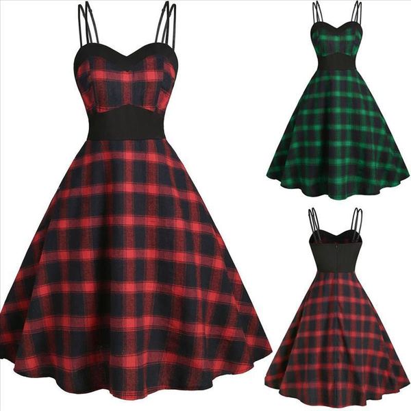 women fashion v-neck plus size plaid print high waist strap knee-legth dress fashion female party night dress vestidos#45, Black;gray
women fashion v-neck plus size plaid print high waist strap knee-legth dress fashion female party night dress vestidos#45, Black;gray