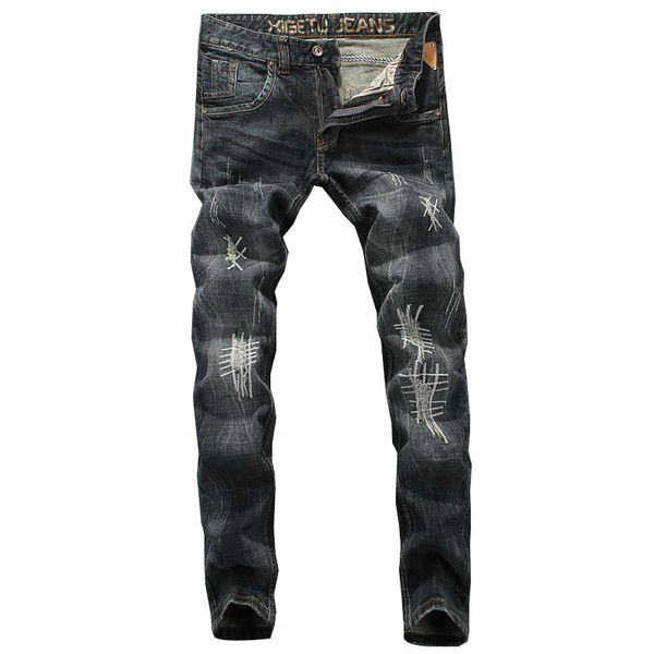 2021 new male fashion thin fit torn men cut jeans italian style biker jeans, new pants ywz8, Blue
2021 new male fashion thin fit torn men cut jeans italian style biker jeans, new pants ywz8, Blue