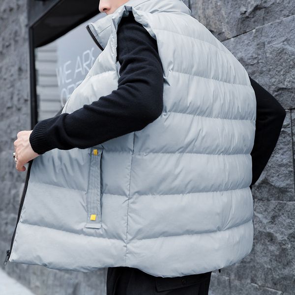 large size new winter casual students' cotton warm padded jacket vest men's wear, Black;white
large size new winter casual students' cotton warm padded jacket vest men's wear, Black;white