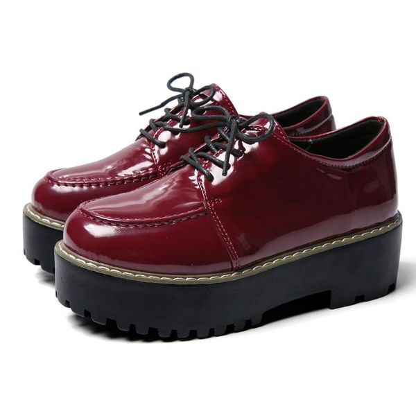 chunky shoes woman oxford patent leather women's shoes thick heel casual female platform high increasing pumps white, Black
chunky shoes woman oxford patent leather women's shoes thick heel casual female platform high increasing pumps white, Black