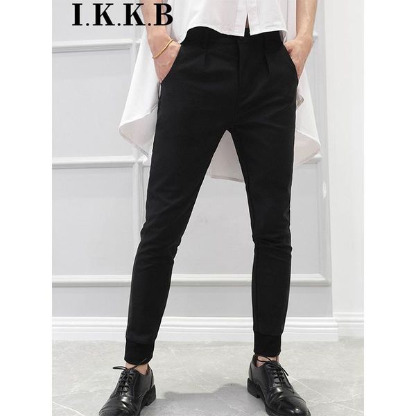 autumn trendy men's black slim feet pants closed feet pants leg personality wild korean long streetwear joggers
autumn trendy men's black slim feet pants closed feet pants leg personality wild korean long streetwear joggers