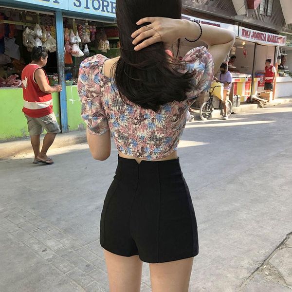 women's shorts women high waist solid shaped summer korean style all-match ins slim short streetwear harajuku ulzzang, White;black
women's shorts women high waist solid shaped summer korean style all-match ins slim short streetwear harajuku ulzzang, White;black
