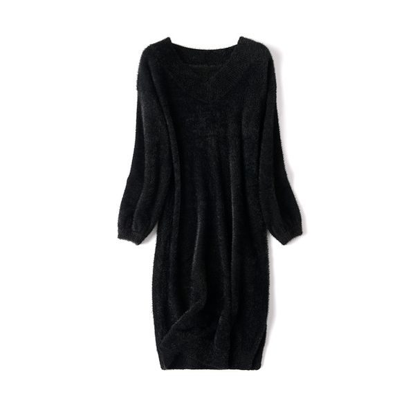 2021 new autumn winter v-neck short lantern sleeve thick sweater fur women loose mini female chic straight dress milo, White;black
2021 new autumn winter v-neck short lantern sleeve thick sweater fur women loose mini female chic straight dress milo, White;black