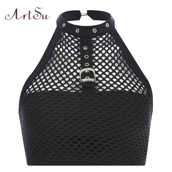 artsu black mesh tank women halter backless crop streetwear bodycon hollow out tank asve20617 y200422, White
artsu black mesh tank women halter backless crop streetwear bodycon hollow out tank asve20617 y200422, White