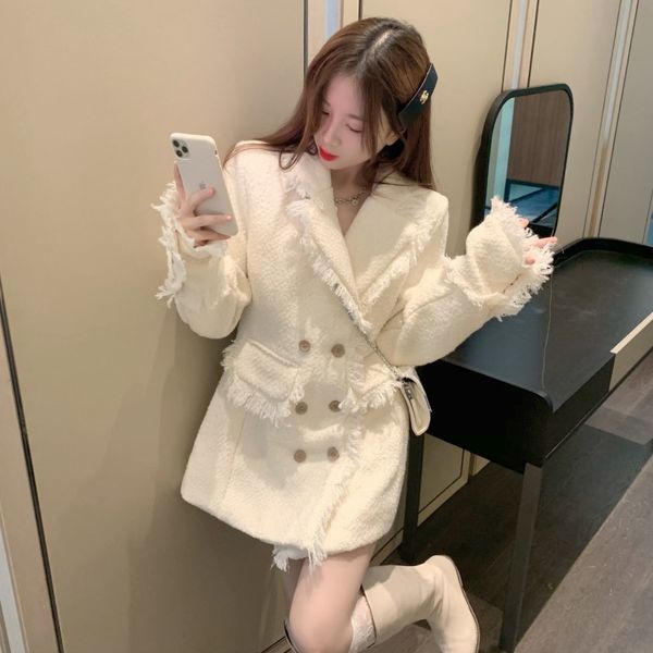 2021 new 2021 spring new retro lapel long sleeve waist slimming mid-length tweed plaid suit jacket women yq4k, White;black
2021 new 2021 spring new retro lapel long sleeve waist slimming mid-length tweed plaid suit jacket women yq4k, White;black