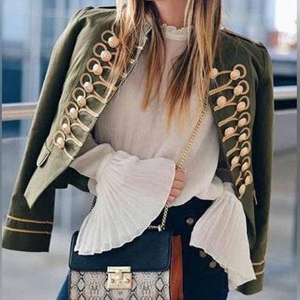 ladies jacket green stand collar ethnic open lining outerwear 2020 women fashion casual one button ordinary clothes1, Black;brown
ladies jacket green stand collar ethnic open lining outerwear 2020 women fashion casual one button ordinary clothes1, Black;brown