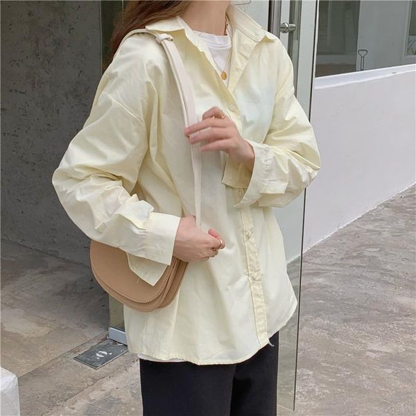 autumn retro apricot lapel niche shirt loose wild outside wear was thin blouse jacket women's blouses & shirts, White
autumn retro apricot lapel niche shirt loose wild outside wear was thin blouse jacket women's blouses & shirts, White