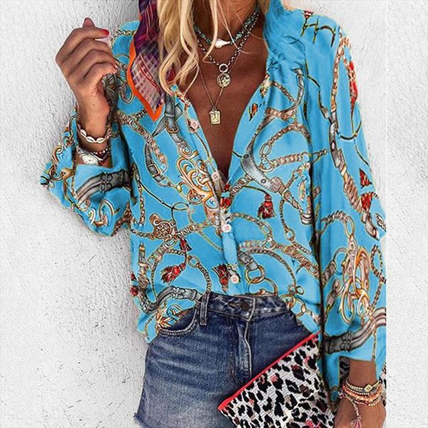 women printing v neck blouses shirt female elegant long sleeve blouse shirt office shirts camisetas verano, White
women printing v neck blouses shirt female elegant long sleeve blouse shirt office shirts camisetas verano, White