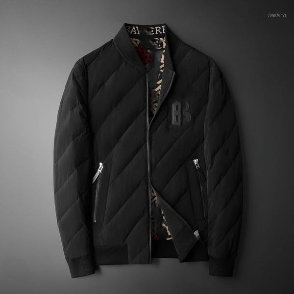 2019 winter new men's personality letter collar down jacket korean youth collar jacket1, Black
2019 winter new men's personality letter collar down jacket korean youth collar jacket1, Black