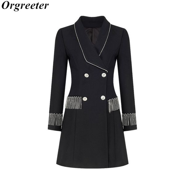 blazer dress autumn new double-breasted long sleeve british style trench women office lady tassel chain deco solid outwear 201031, Tan;black
blazer dress autumn new double-breasted long sleeve british style trench women office lady tassel chain deco solid outwear 201031, Tan;black