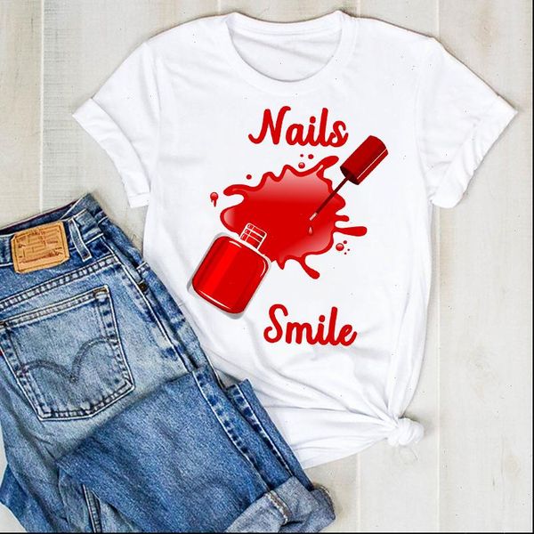 women lady fingernail fashion cartoon print printed ladies summer t tee tshirt womens female shirt clothes graphic t shirt, White
women lady fingernail fashion cartoon print printed ladies summer t tee tshirt womens female shirt clothes graphic t shirt, White