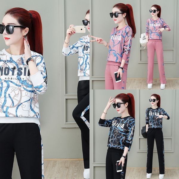 3rm4b s11963 large size women's fashion printed two-piece casual suit sweater sweater2020 autumn bs8rq round neck sweater new set sport, Gray
3rm4b s11963 large size women's fashion printed two-piece casual suit sweater sweater2020 autumn bs8rq round neck sweater new set sport, Gray