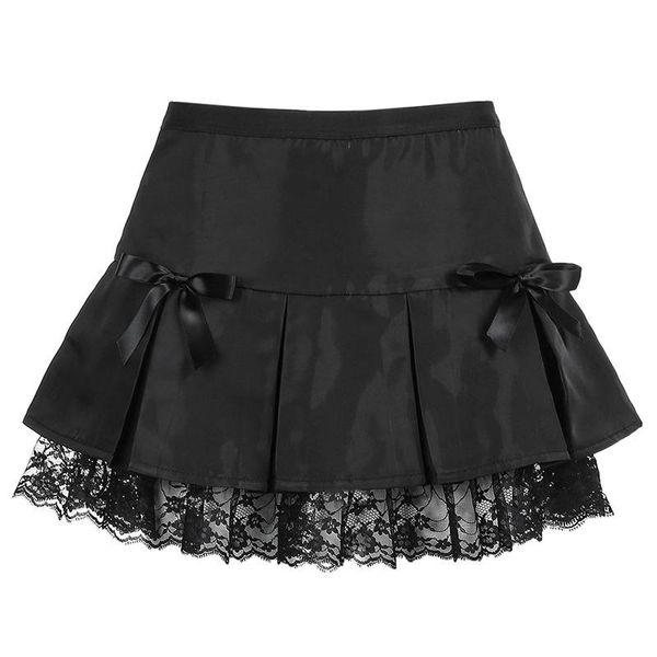 skirts women mini skirt black lace woman bow a-line fashion pleated punk clothing goth korean style short streetwear
skirts women mini skirt black lace woman bow a-line fashion pleated punk clothing goth korean style short streetwear