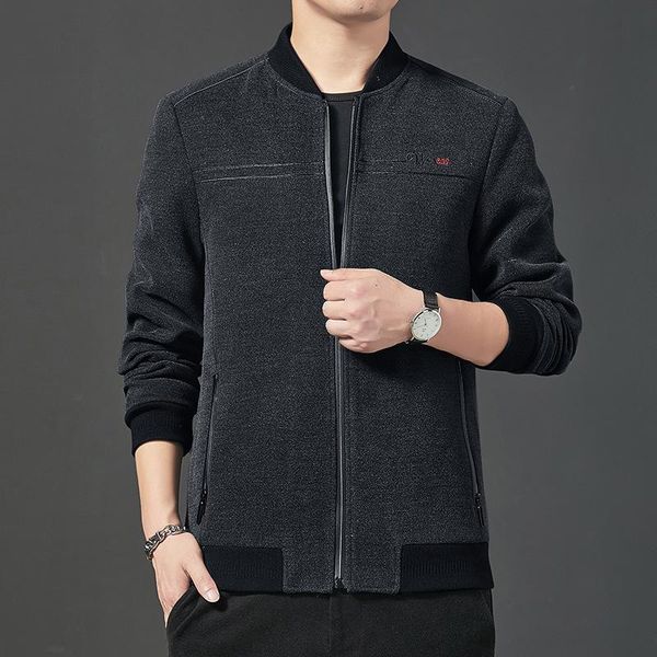 spring autumn new style men's jacket outer suit middle aged men's casual versatile cashmere coat, Black
spring autumn new style men's jacket outer suit middle aged men's casual versatile cashmere coat, Black