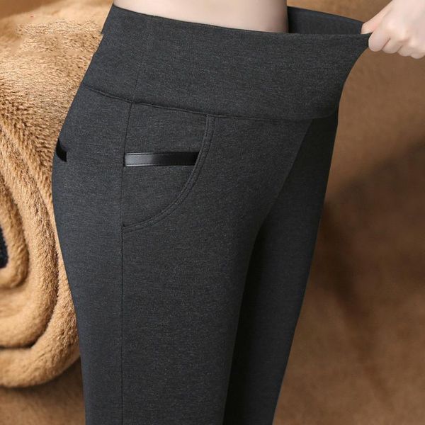 women winter warm pants velvet thick trousers high waist elastic middle aged mother stretch straight pants plus size 5xl, Black;white
women winter warm pants velvet thick trousers high waist elastic middle aged mother stretch straight pants plus size 5xl, Black;white